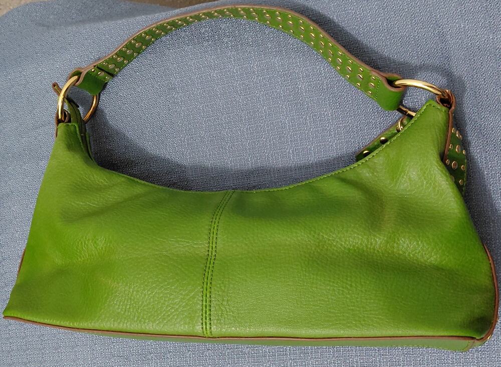 Bisou Bisou Green studded handbag
